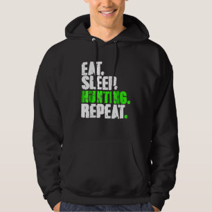 Eat Sleep Hunting Repeat Coach Bow Archery Lover Hoodie