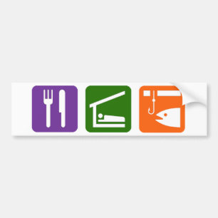 Eat Sleep Ice Fishing Bumper Sticker