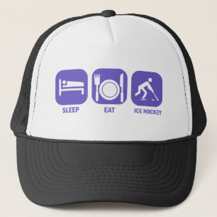 eat sleep ice hockey trucker hat