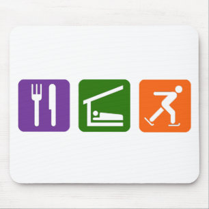 Eat Sleep Ice Skating Mouse Pad