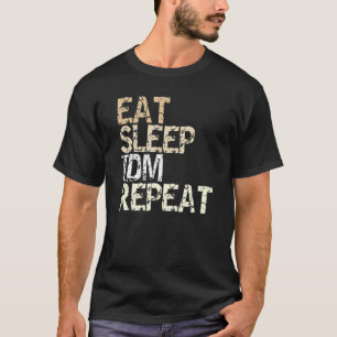 Eat Sleep Idm Repeat Vintage Saying Dance Music T-Shirt