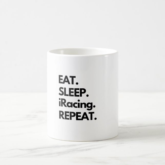 Eat Sleep iRacing Repeat Coffee Mug (Center)
