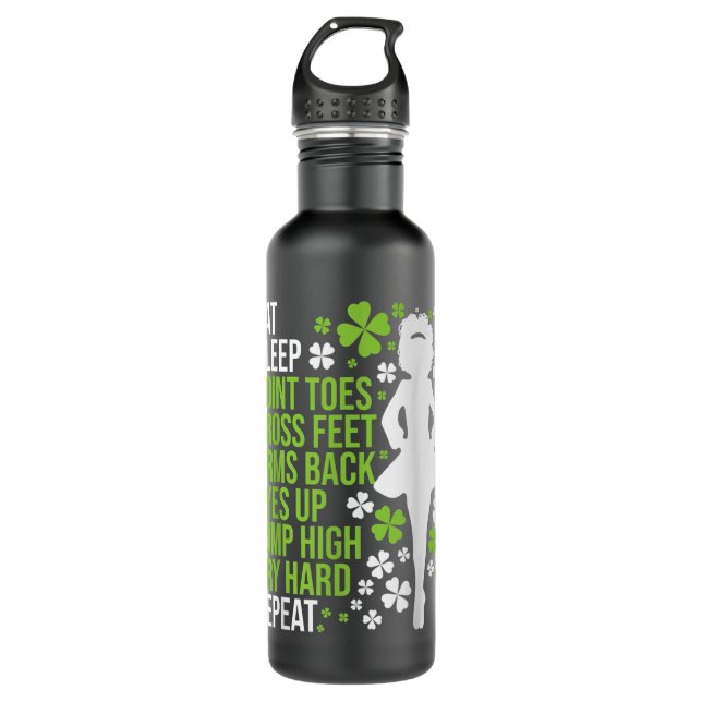 Eat Sleep Irish Dance  Irish Dancer Ceili Reel Dan 710 Ml Water Bottle (Front)