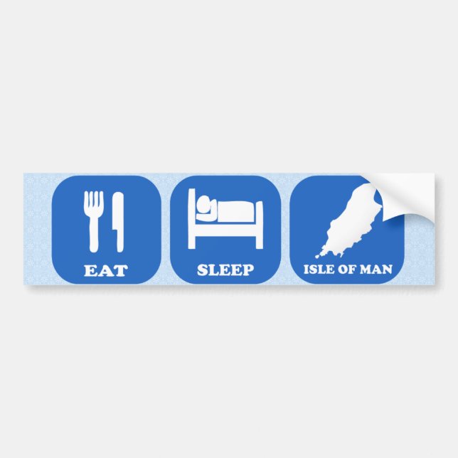 Eat Sleep Isle Of Man Bumper Sticker (Front)