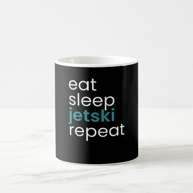 Eat Sleep Jetski Repeat Coffee Mug (Center)