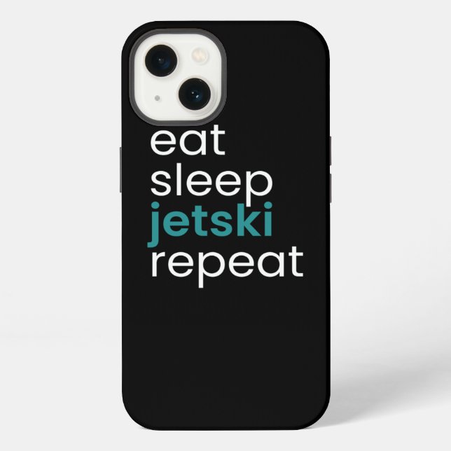 Eat Sleep Jetski Repeat iPhone Case (Back)