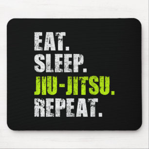 Eat Sleep Jiu Jitsu Repeat Brazilian BJJ MMA Funny Mouse Pad