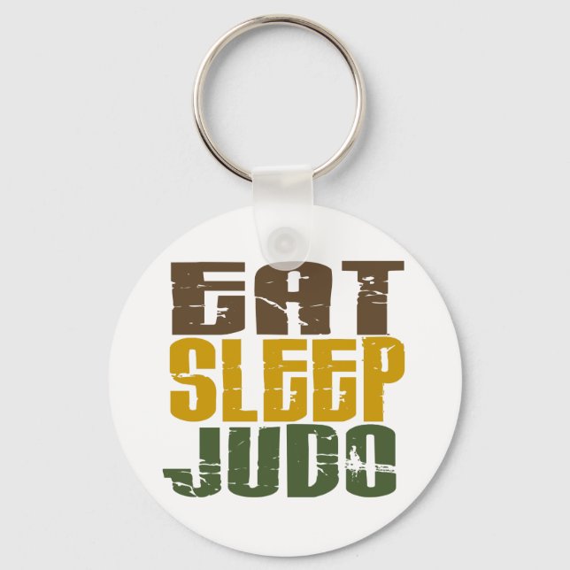 Eat Sleep Judo 1 Key Ring (Front)