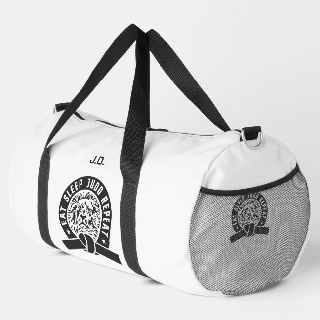 Eat Sleep Judo Repeat "Customisable" Gi Duffle Bag (Right Corner)