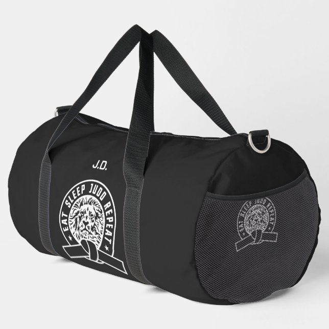 Eat Sleep Judo Repeat "Customisable" Gi Duffle Bag (Right Corner)