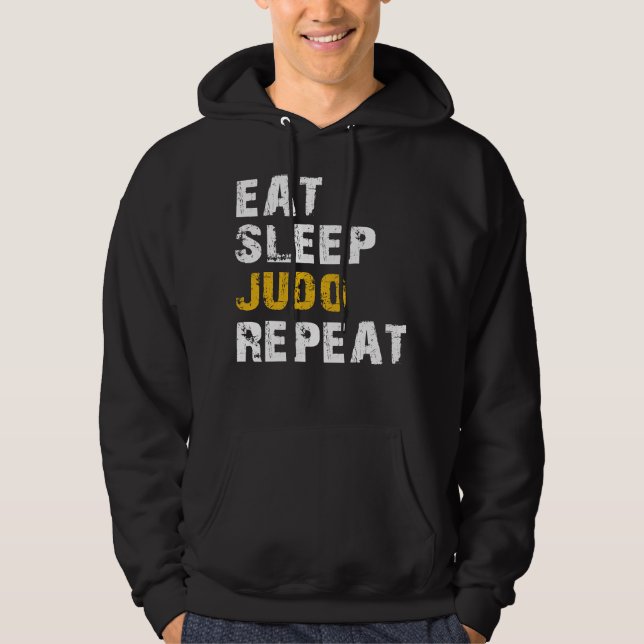 eat sleep judo repeat hoodie (Front)