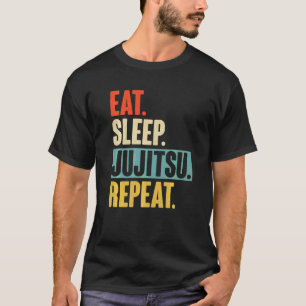 Eat Sleep Jujitsu Repeat Retro Vintage Jujitsu T-Shirt