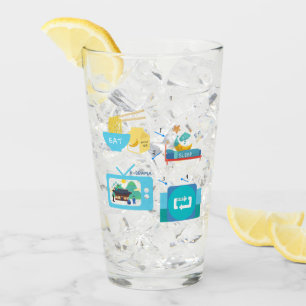 Eat Sleep K-Drama and Repeat (Personalise It) Glass