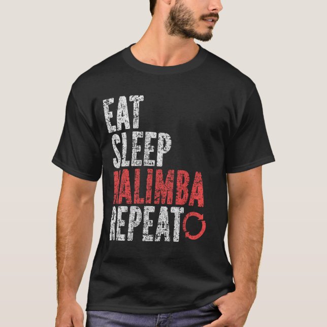 Eat Sleep Kalimba Repeat T-Shirt (Front)