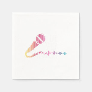 Eat Sleep Karaoke Microphone Music Singing Gift Napkin