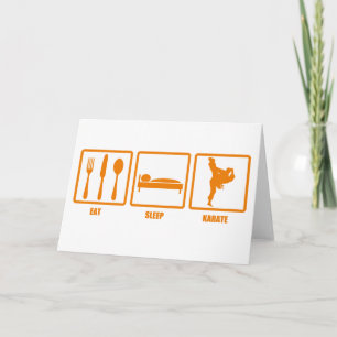Eat Sleep Karate Card