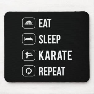 Eat Sleep Karate Repeat - sport - ninja - cool Mouse Pad