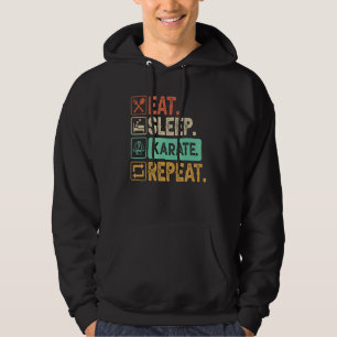 Eat Sleep Karate Repeat Sports Training Taekwondo Hoodie