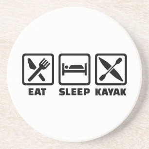 Eat Sleep Kayak Coaster