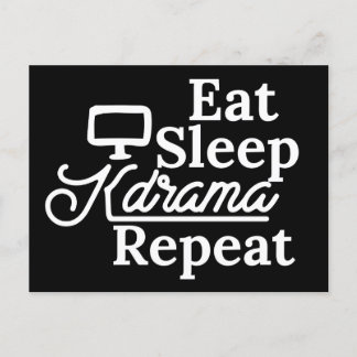 Eat Sleep Kdrama Repeat Postcard