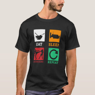 Eat Sleep Kickboxing Repeat Muay Thai Boxing Mma T-Shirt