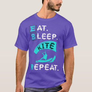 Eat Sleep Kite Repeat Kitesurfing T-Shirt