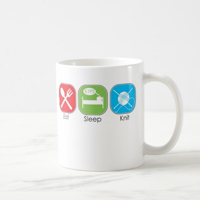 Eat Sleep Knit Coffee Mug (Right)