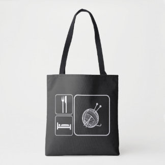 Eat Sleep Knit Tote Bag