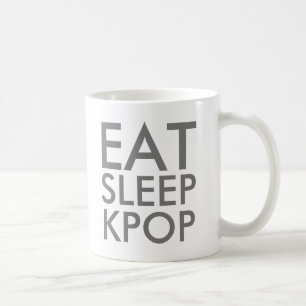 Eat Sleep Kpop Music Fan Gift grey Coffee Mug
