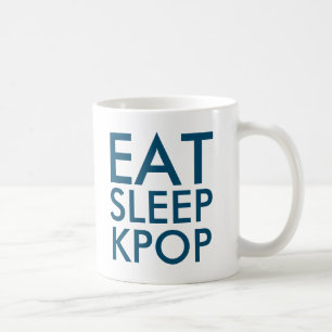 Eat Sleep Kpop Music Fan Gift navy Coffee Mug