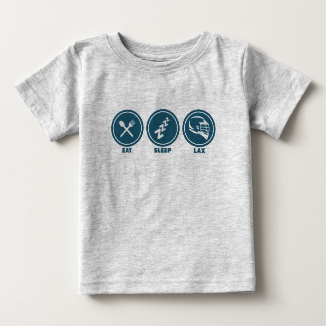 Eat Sleep Lacrosse Baby Shirt (Front)