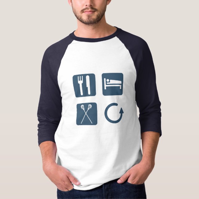 Eat Sleep Lacrosse Repeat T-Shirt (Front)
