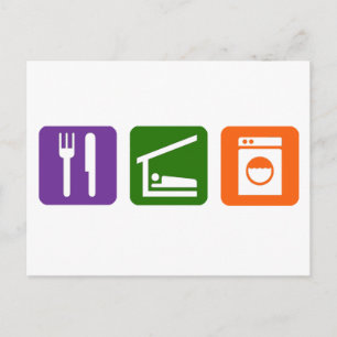 Eat Sleep Laundry Postcard