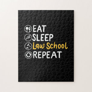 Eat Sleep Law School Repeat Jigsaw Puzzle