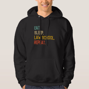 Eat Sleep Law School Repeat Lawyer Student Vintage Hoodie