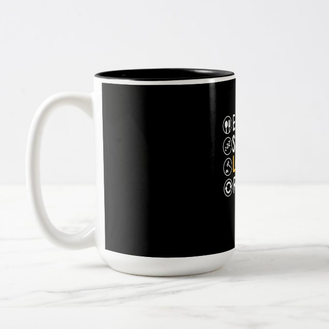 Eat Sleep Law School Repeat Two-Tone Coffee Mug (Left)