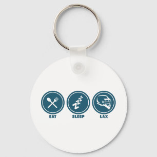 Eat Sleep Lax Key Ring