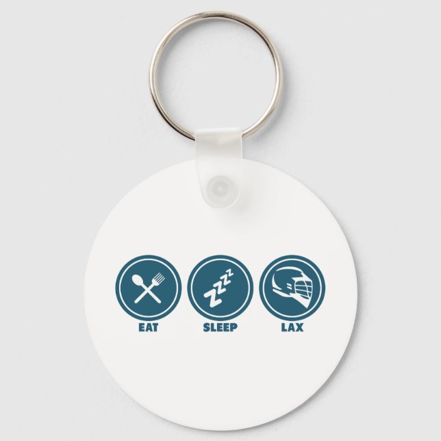 Eat Sleep Lax Key Ring (Front)