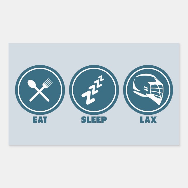 Eat Sleep Lax Rectangular Sticker (Front)