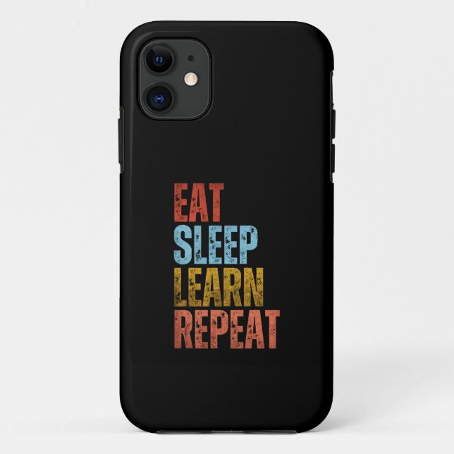 EAT SLEEP LEARN REPEAT Case-Mate iPhone CASE (Back)