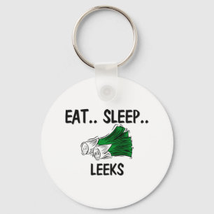Eat Sleep LEEKS Key Ring