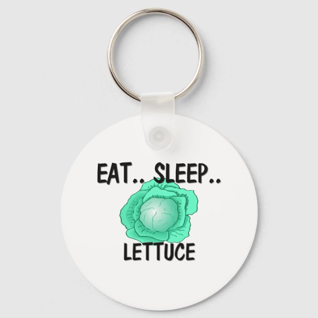Eat Sleep LETTUCE Key Ring (Front)