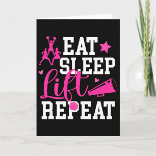Eat Sleep Lift Cheer Se Cheerleading Se Cheerleade Card
