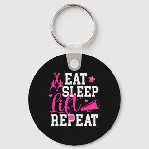 Eat Sleep Lift Cheer Se Cheerleading Se Cheerleade Key Ring