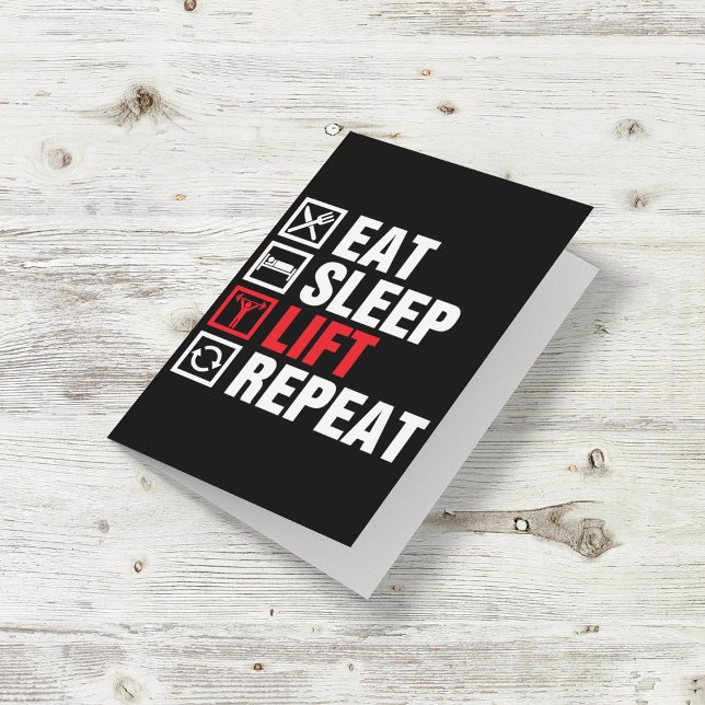 Eat Sleep Lift Repeat Card (Creator Uploaded)