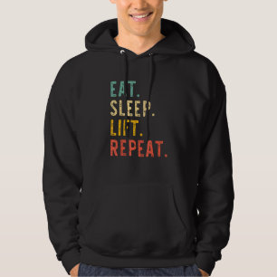 Eat Sleep Lift Repeat Weightlifting Weightlifter V Hoodie