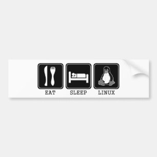 Eat. Sleep. Linux. Bumper Sticker