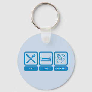 Eat, Sleep, LiveJournal Key Ring