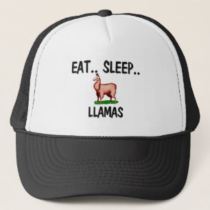Eat Sleep LLAMAS Trucker Hat