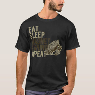 Eat Sleep Magnet Fishing Repeat Fisherman Anglers  T-Shirt